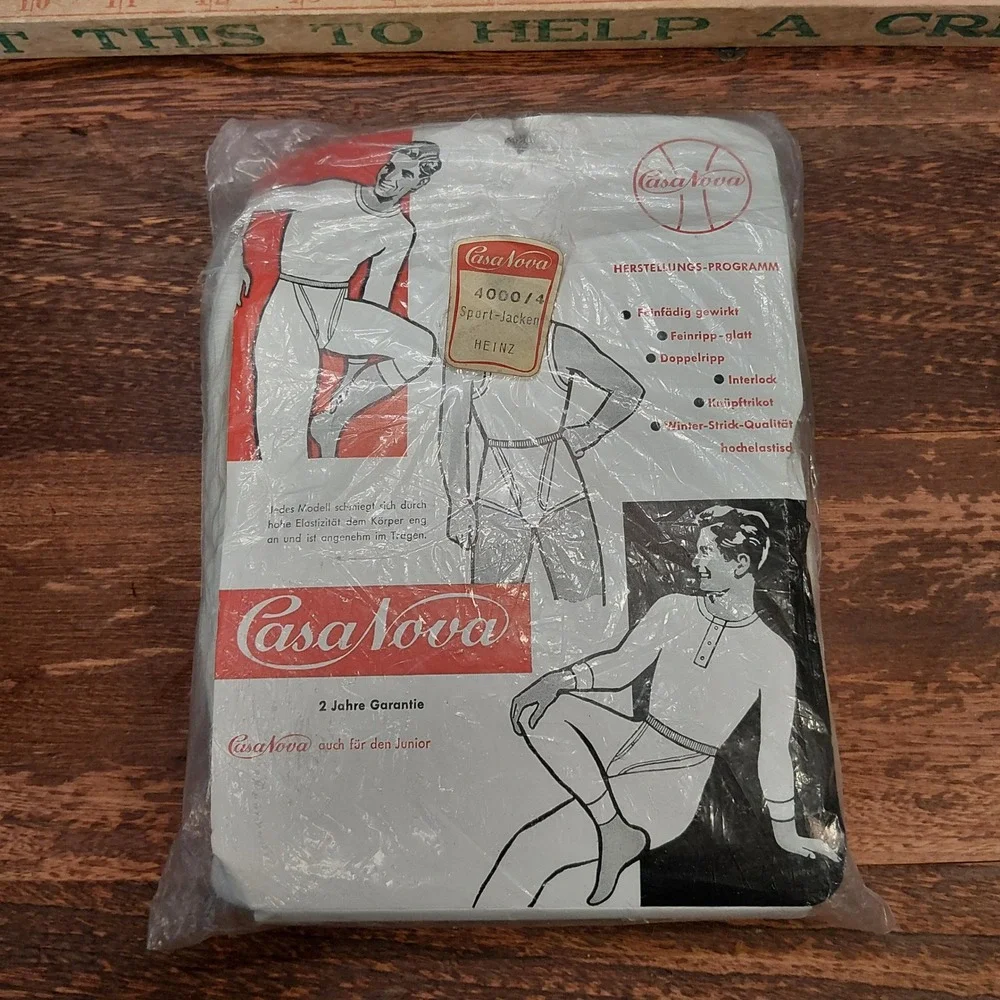 NOS VTG 60s - 70s Casa Nova Tank Top Undershirt Lot of 2 -Size 4 -Small Germany